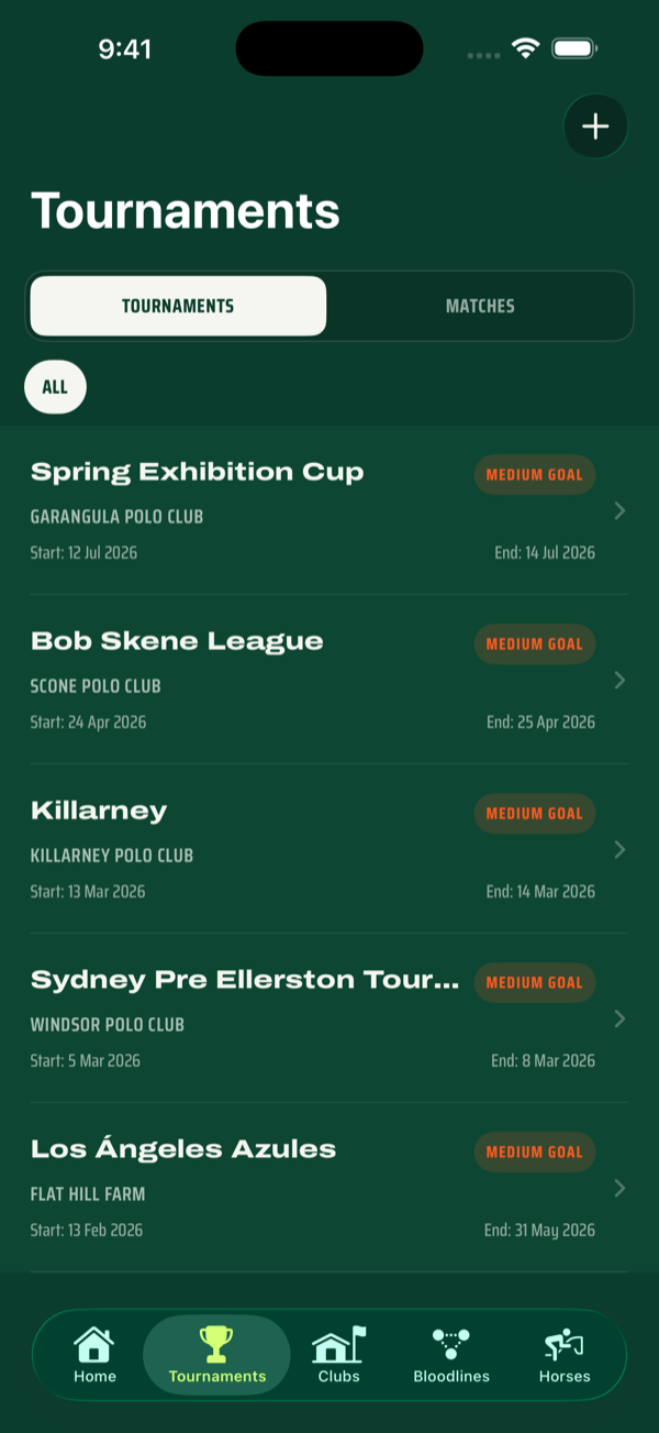 Tournaments and season view
